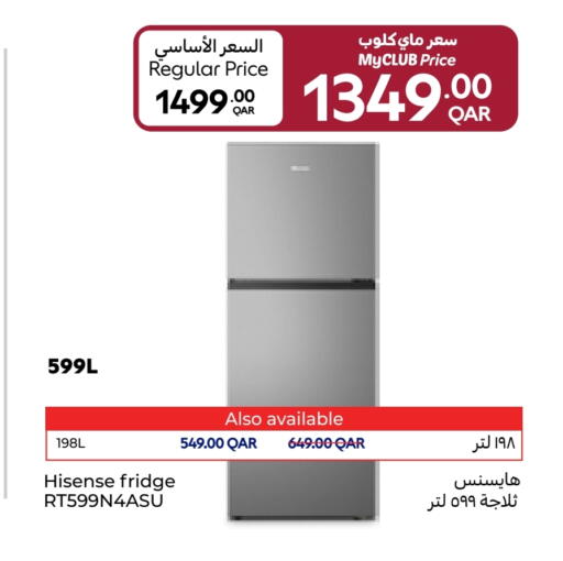 HISENSE Refrigerator available at Carrefour in Qatar - Al-Shahaniya