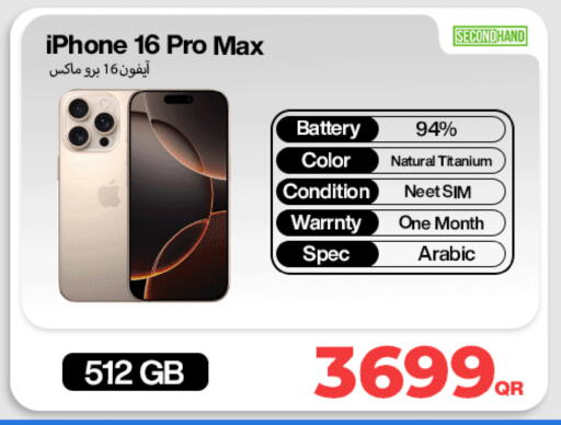 APPLE iPhone 16 available at Miracle Phones in Qatar - Al-Shahaniya