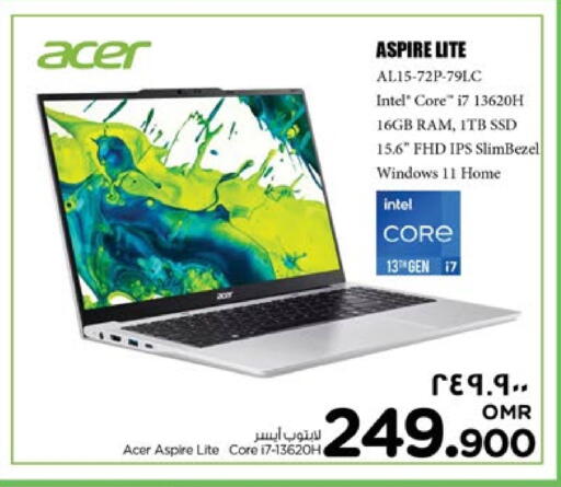 ACER Laptop available at Nesto Hyper Market   in Oman - Salalah