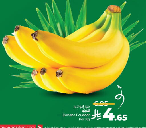 Banana from Ecuador available at LULU Hypermarket in KSA, Saudi Arabia, Saudi - Al Khobar