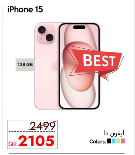 APPLE iPhone 15 available at iCONNECT  in Qatar - Al-Shahaniya