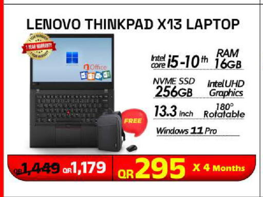 لينوفو لابتوب available at تك ديلس ترادينغ in قطر - الشحانية