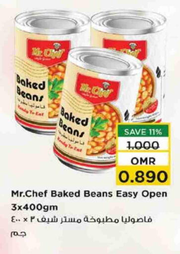 MR.CHEF Baked Beans available at Nesto Hyper Market   in Oman - Sohar
