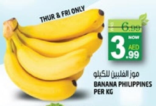 Banana from Philippines available at هاشم هايبرماركت in الإمارات العربية المتحدة , الامارات - الشارقة / عجمان