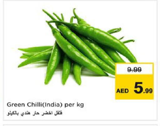 Green chilli from India available at Nesto Hypermarket in UAE - Dubai