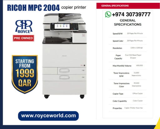 available at Royce World Trading & Services W.L.L in Qatar - Al Daayen