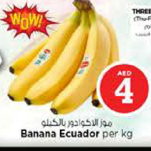 Banana from Ecuador available at نستو هايبرماركت in الإمارات العربية المتحدة , الامارات - الشارقة / عجمان