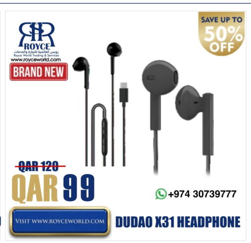 Earphone available at Royce World Trading & Services W.L.L in Qatar - Doha