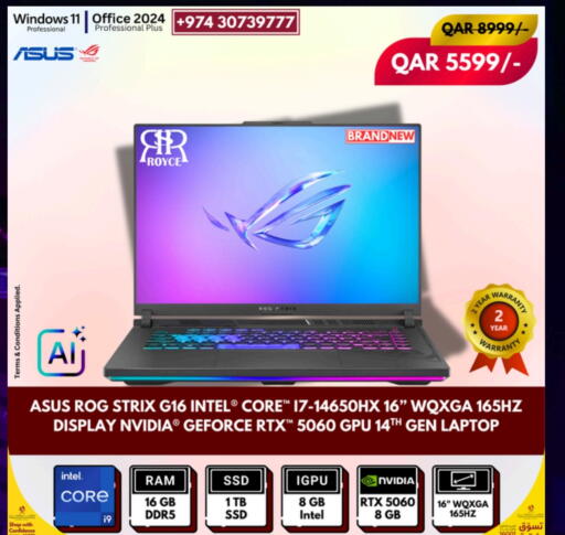 ASUS available at Royce World Trading & Services W.L.L in Qatar - Al Khor