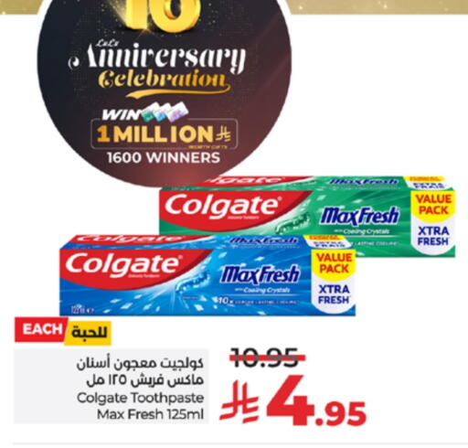 COLGATE Toothpaste available at LULU Hypermarket in KSA, Saudi Arabia, Saudi - Mecca