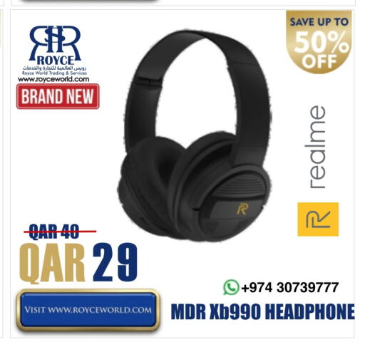 REALME Earphone available at Royce World Trading & Services W.L.L in Qatar - Umm Salal