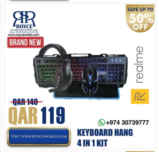 REALME Keyboard / Mouse available at Royce World Trading & Services W.L.L in Qatar - Umm Salal