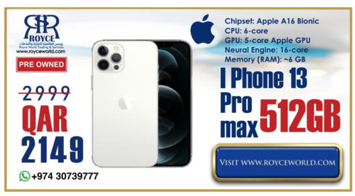 APPLE available at Royce World Trading & Services W.L.L in Qatar - Al-Shahaniya