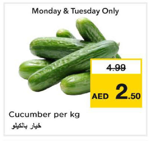 Cucumber available at نستو هايبرماركت in الإمارات العربية المتحدة , الامارات - دبي