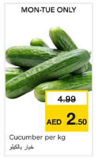 Cucumber available at نستو هايبرماركت in الإمارات العربية المتحدة , الامارات - الشارقة / عجمان