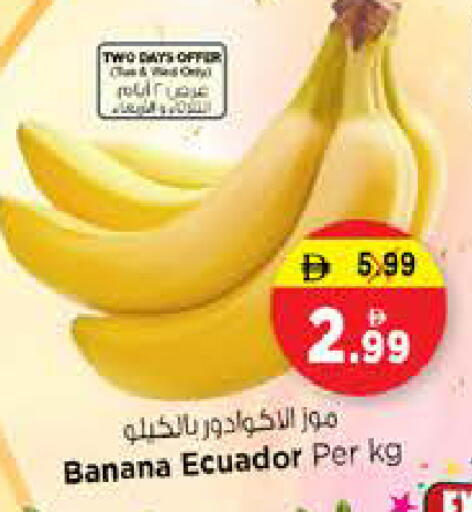 Banana from Ecuador available at نستو هايبرماركت in الإمارات العربية المتحدة , الامارات - الشارقة / عجمان
