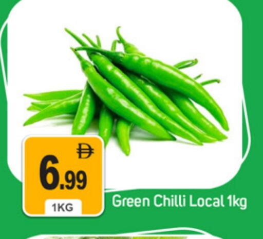 Green chilli available at سوق طلال in الإمارات العربية المتحدة , الامارات - دبي