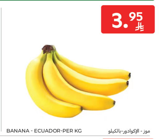 Banana from Ecuador available at كارفور in مملكة العربية السعودية, السعودية, سعودية - المدينة المنورة