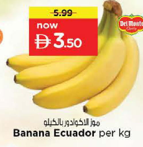 Banana from Ecuador available at نستو هايبرماركت in الإمارات العربية المتحدة , الامارات - الشارقة / عجمان