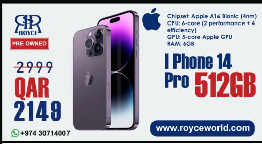 Apple available at Royce World Trading & Services W.L.L in Qatar - Al Rayyan