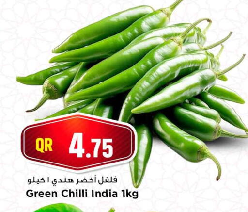 Green chilli from India available at مرزا هايبرماركت in قطر - الشمال