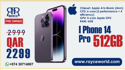 Apple available at رويس العالمية للتجارة والخدمات in قطر - الشمال