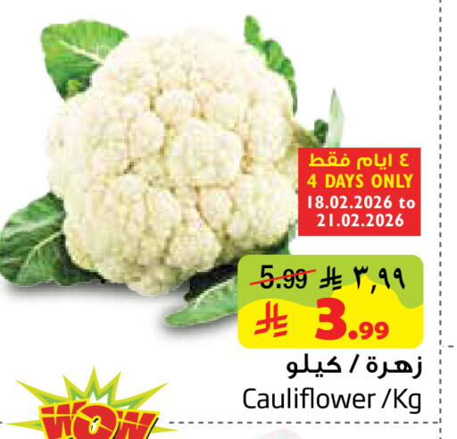 Cauliflower available at Layan Hyper in KSA, Saudi Arabia, Saudi - Dammam