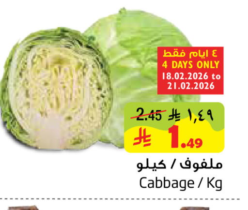 Cabbage available at Layan Hyper in KSA, Saudi Arabia, Saudi - Dammam