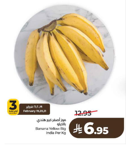 Banana from India available at لولو هايبرماركت in مملكة العربية السعودية, السعودية, سعودية - حائل‎