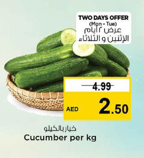 Cucumber available at نستو هايبرماركت in الإمارات العربية المتحدة , الامارات - الشارقة / عجمان