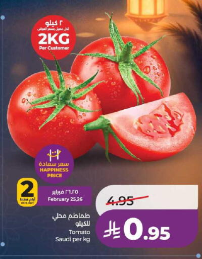 Tomato from Saudi Arabia available at لولو هايبرماركت in مملكة العربية السعودية, السعودية, سعودية - الرياض