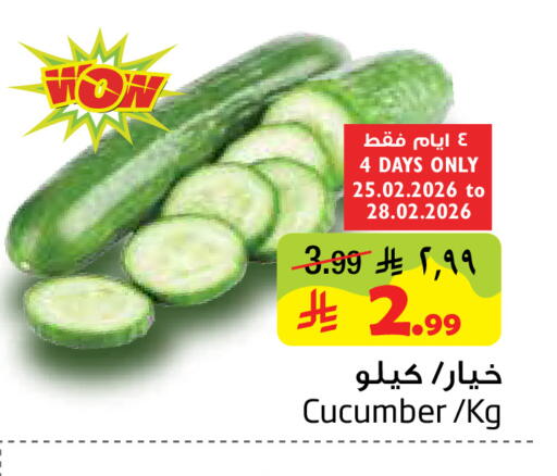 Cucumber available at ليان هايبر in مملكة العربية السعودية, السعودية, سعودية - المنطقة الشرقية