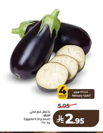 Eggplant from Saudi Arabia available at لولو هايبرماركت in مملكة العربية السعودية, السعودية, سعودية - تبوك