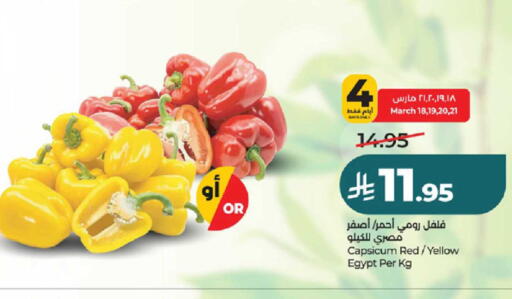 Capsicum from Egypt available at لولو هايبرماركت in مملكة العربية السعودية, السعودية, سعودية - تبوك
