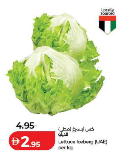 Lettuce available at لولو هايبرماركت in الإمارات العربية المتحدة , الامارات - دبي