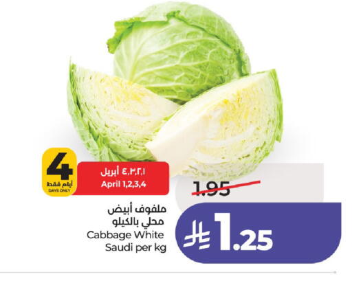 Cabbage from Saudi Arabia available at لولو هايبرماركت in مملكة العربية السعودية, السعودية, سعودية - حائل‎