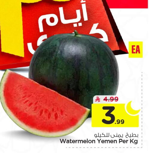 Watermelon from Yemen available at Nesto in KSA, Saudi Arabia, Saudi - Al Hasa