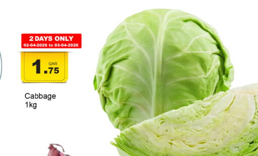 Cabbage available at G MAX Hypermarket in Qatar - Al Wakra