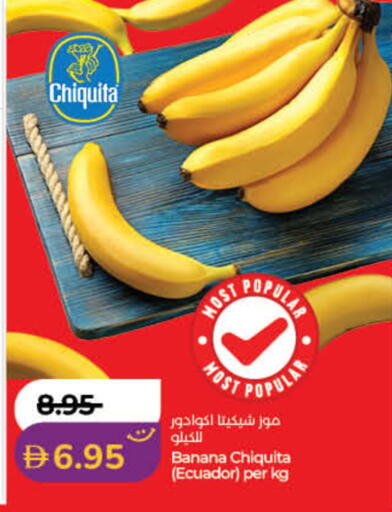 Banana from Ecuador available at لولو هايبرماركت in الإمارات العربية المتحدة , الامارات - الشارقة / عجمان