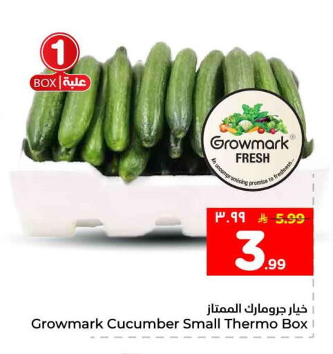 Cucumber available at Hyper Al Wafa in KSA, Saudi Arabia, Saudi - Al-Kharj