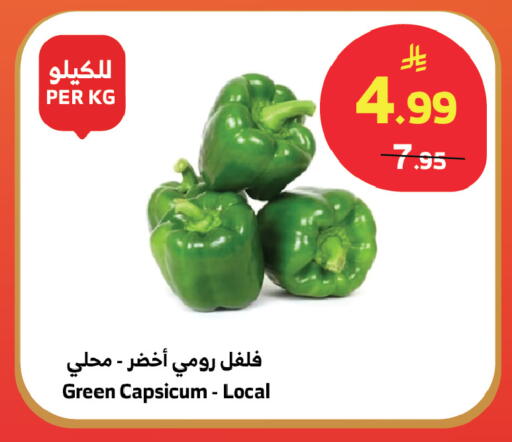 Green Capsicum available at الراية in مملكة العربية السعودية, السعودية, سعودية - المدينة المنورة