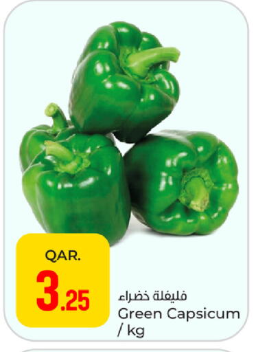 Green Capsicum available at باريس هايبرماركت in قطر - أم صلال
