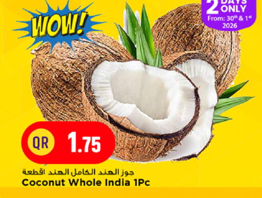 Coconut from India available at Marza Hypermarket in Qatar - Al Rayyan
