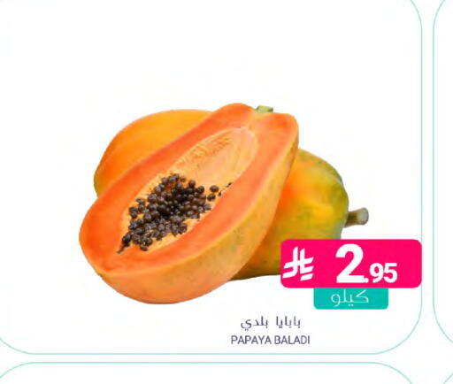 Papaya available at Muntazah Markets in KSA, Saudi Arabia, Saudi - Dammam