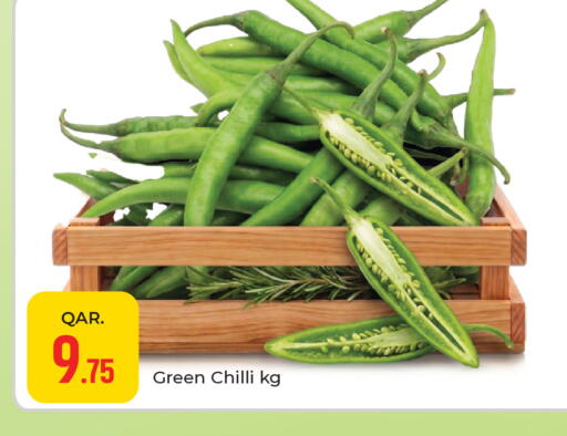 Green chilli available at Paris Hypermarket in Qatar - Al Rayyan