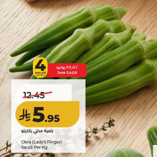Okra from Saudi Arabia available at لولو هايبرماركت in مملكة العربية السعودية, السعودية, سعودية - الأحساء‎