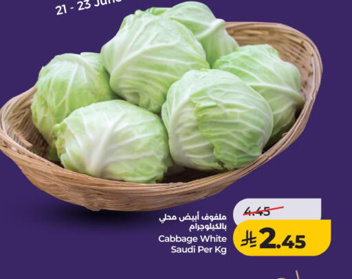 Cabbage from Saudi Arabia available at لولو هايبرماركت in مملكة العربية السعودية, السعودية, سعودية - الخبر‎
