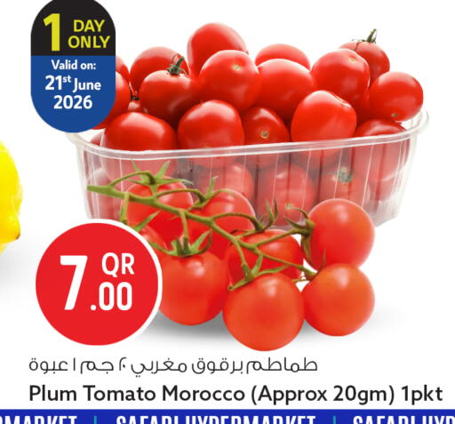 Plum Tomato from Morocco available at سفاري هايبر ماركت in قطر - الشحانية