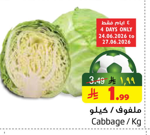 Cabbage available at Layan Hyper in KSA, Saudi Arabia, Saudi - Dammam