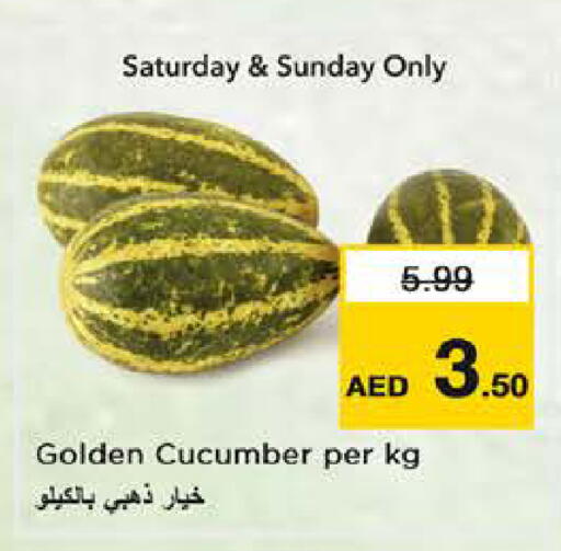 Cucumber available at نستو هايبرماركت in الإمارات العربية المتحدة , الامارات - الشارقة / عجمان